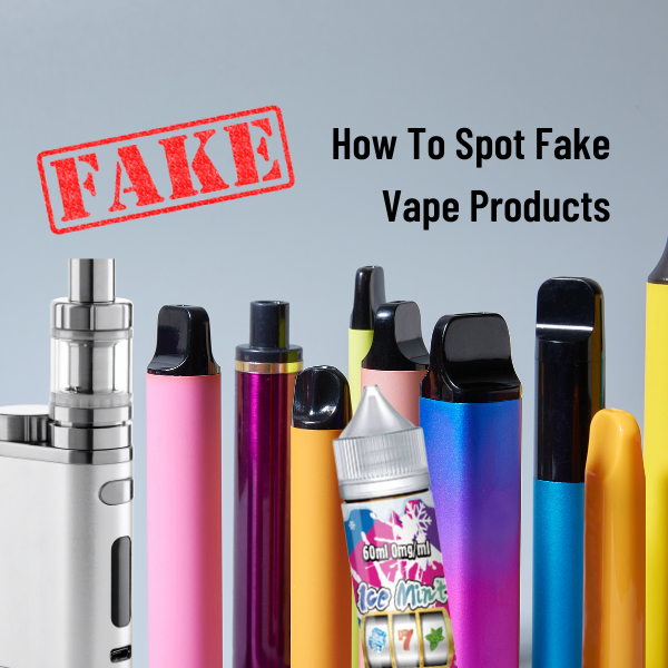 Warning fake vape, damaged luxury handbag, e-liquid leak, counterfeit product risk, authentic vs fake electronic cigarette - How to Spot Fake Vape Products – Devices, and Accessories