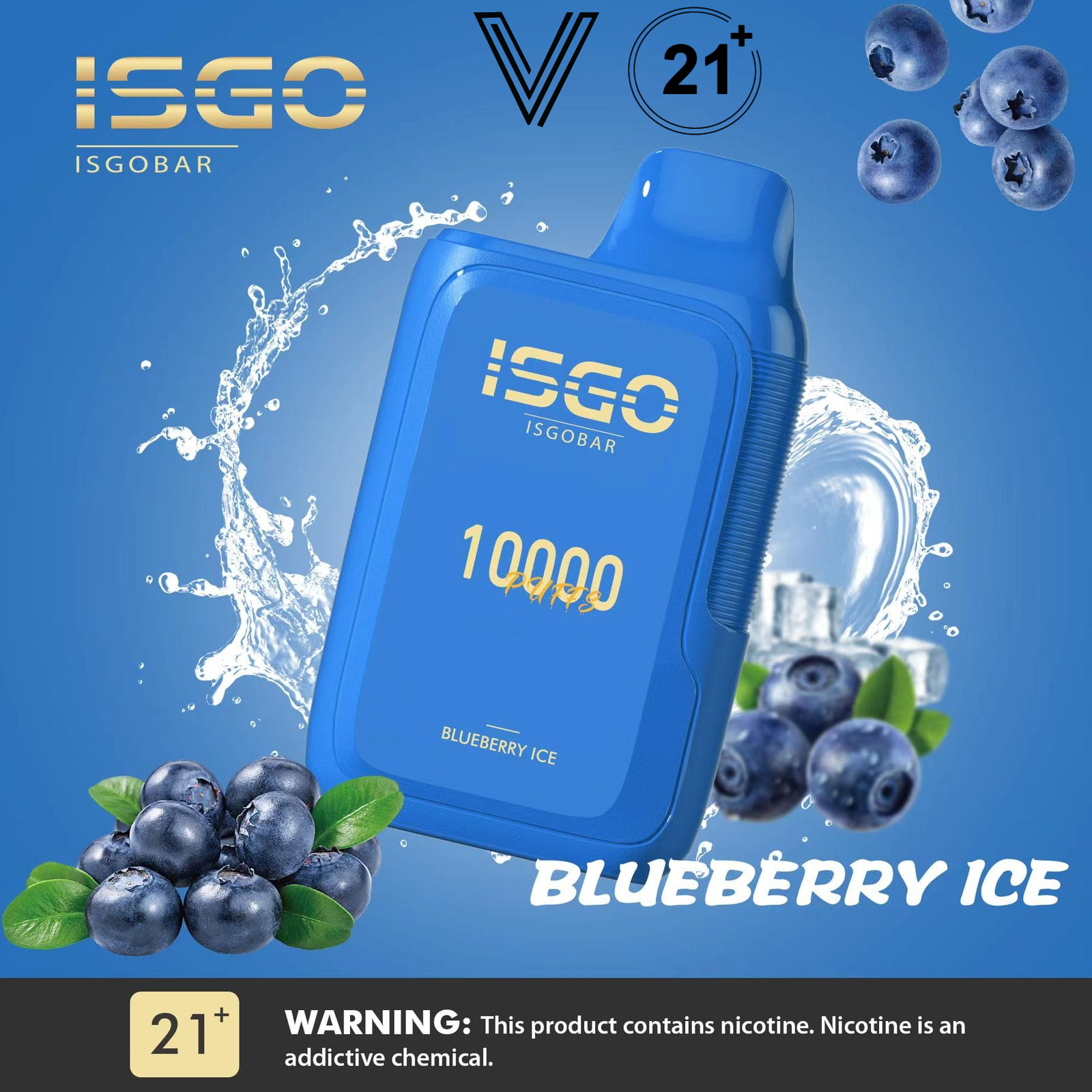 Isgo Bar lightweight in hand, portable disposable vape, ergonomic vape design pocket - ISGO BAR 10000 Puffs DISPOSABLE VAPE ||