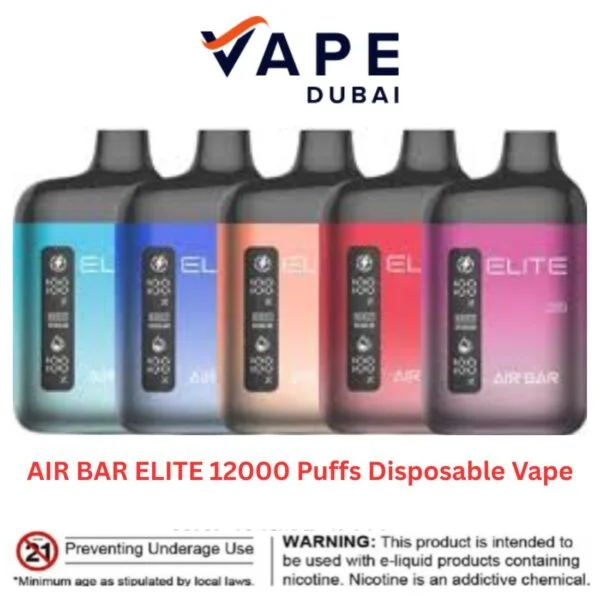 Elite disposable vapes Dubai Marina, luxury e-cigarettes Abu Dhabi Corniche, premium vape selection UAE - AIR BAR ELITE 12000 Puffs Disposable Vape in Dubai UAE