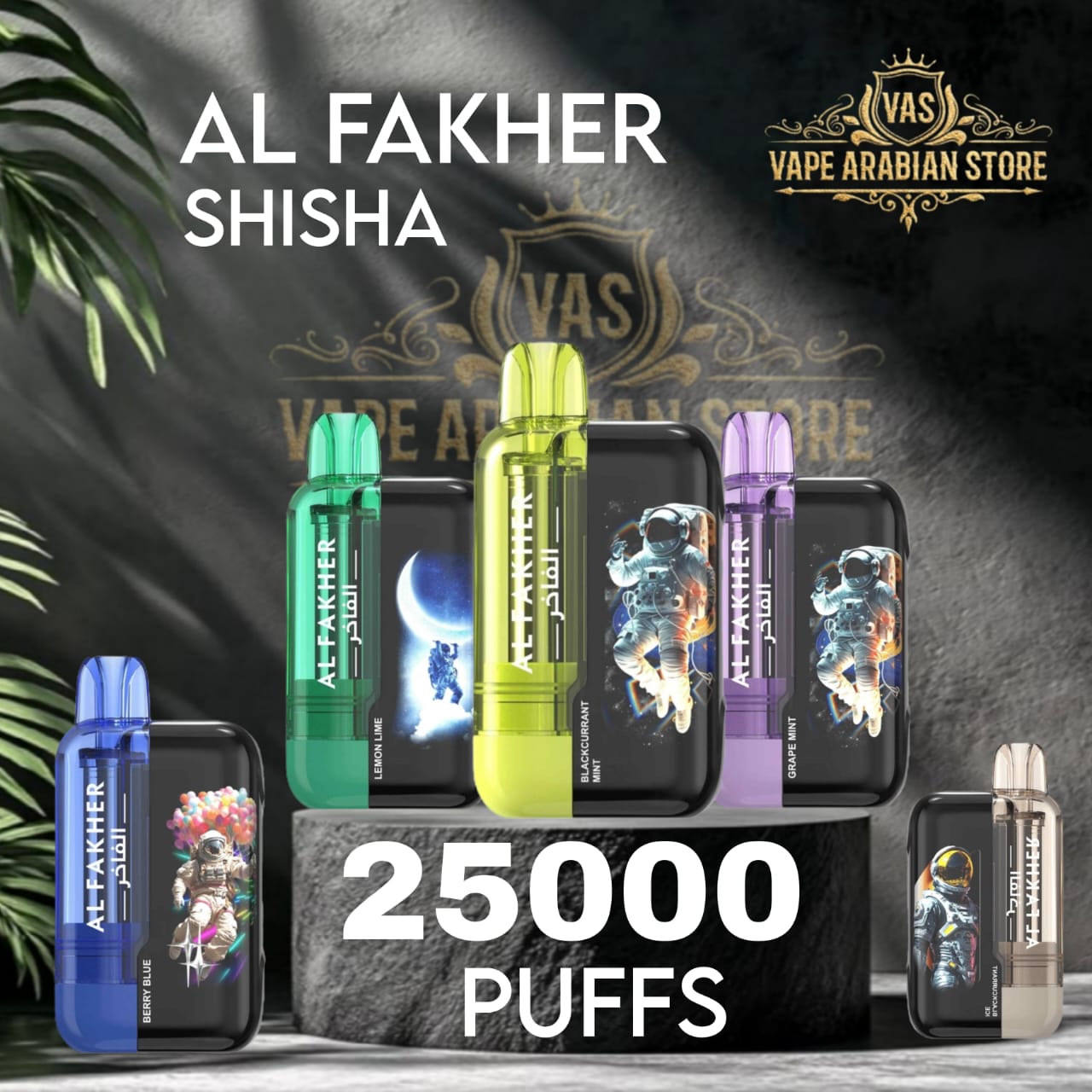 AL Fakher vape vs VOZOL vape, e-liquid ml vs puff count comparison, disposable vape UAE - Al Fakher Crown Bar 25000 Puffs Disposable Vape - UAE
