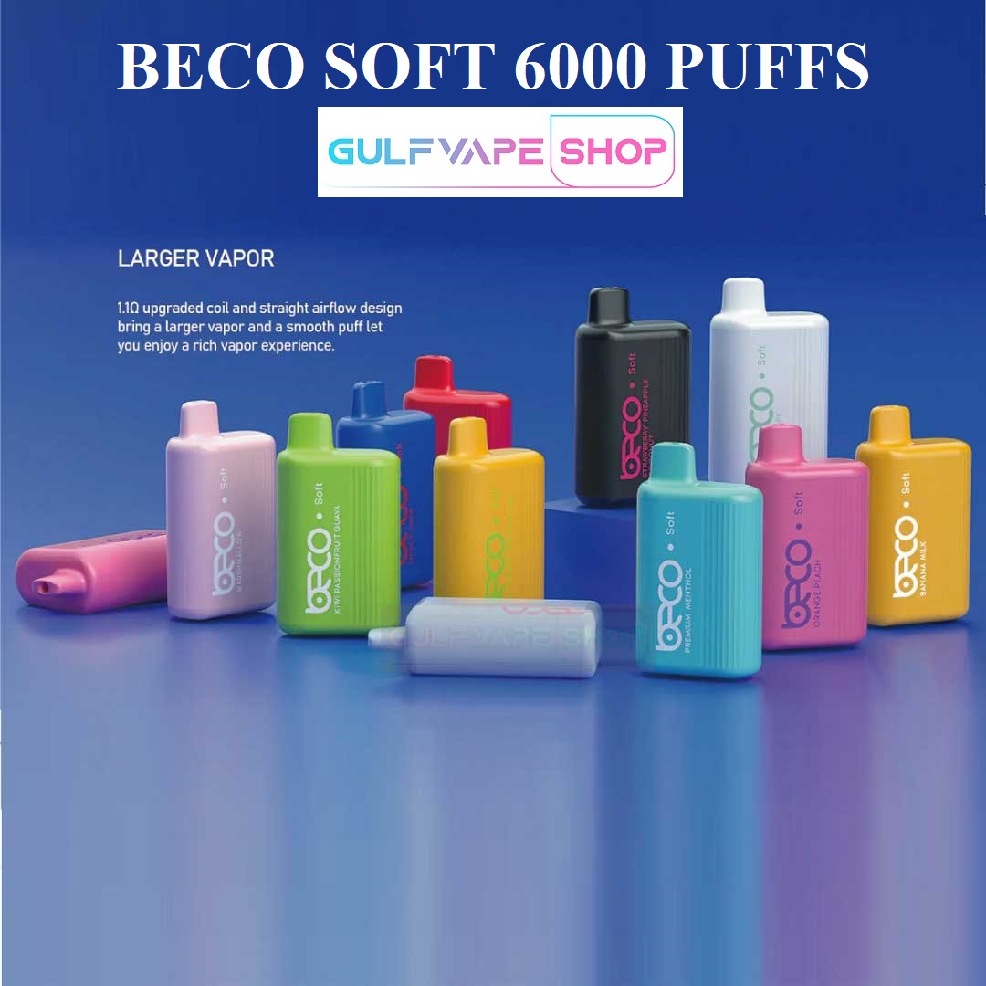 Beco Soft 6000 elegant design, vape with Kandura, disposable vape casual style, fashion accessory vape - BUY BECO SOFT 6000 PUFFS DISPOSABLE VAPE