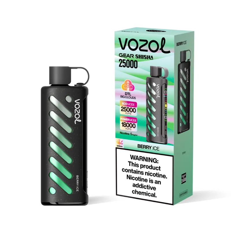 VOZOL Shisha 25000 smart screen, digital display vape, e-liquid and battery indicator - Vozol GEAR SHISHA 25000 | 25k dual mode 25000 puffs, smart screen ...