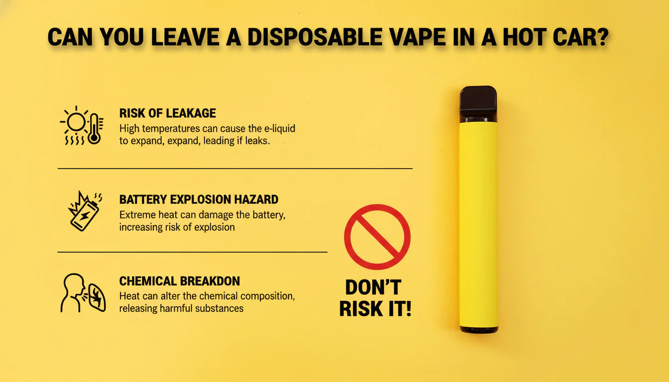 vape device hot car warning, high temperature damage vape camping - Can You Leave a Disposable Vape in a Hot Car? The Risks You Need ...