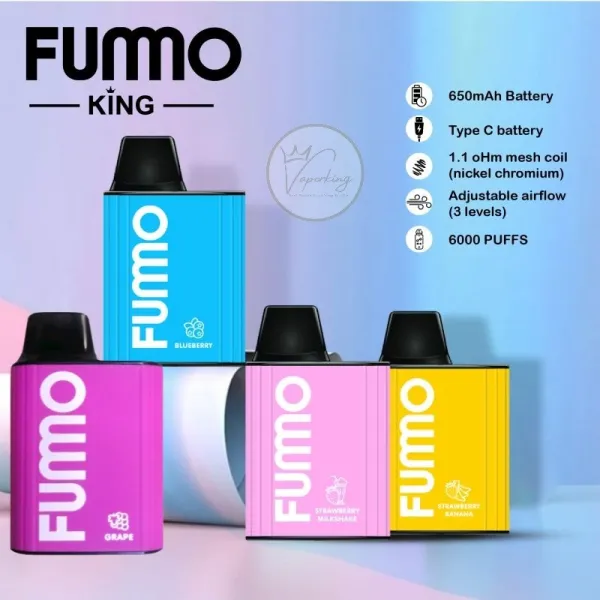 FUMMO King 6000 powerful vape UAE prestige, FUMMO disposable e-cigarette robust design, FUMMO King strong performance Dubai - Authentic buy Fummo King 6000 Puffs Disposable Vape In UAE