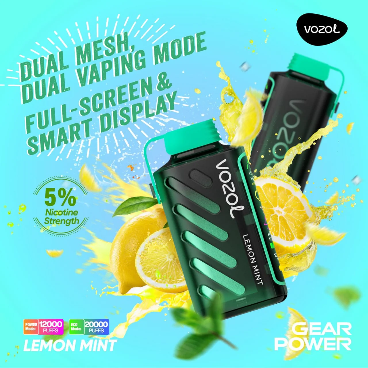 VOZOL Gear 20000 vape device outdoor, vaping while hiking Dubai, durable portable vape - VOZOL Gear Power 20000 Puffs Disposable Dual Vaping Mode– Terea ...