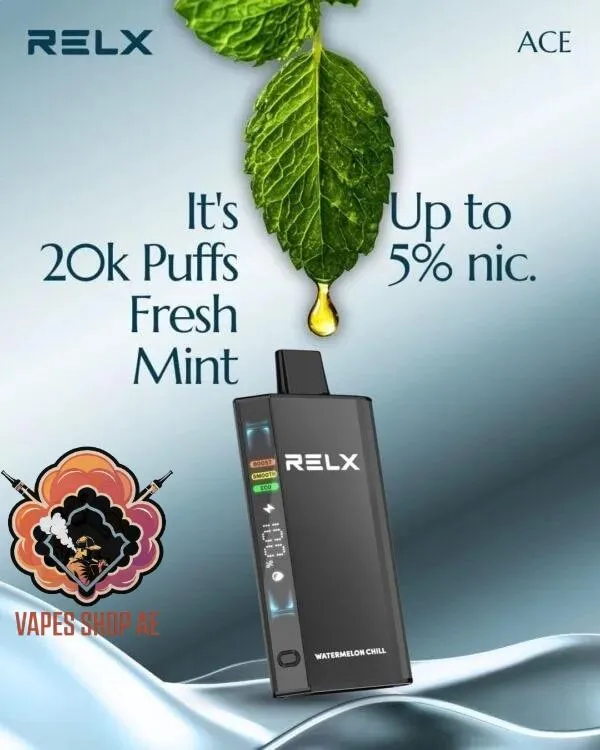 RELX ACE 20000 Puffs Disposable Vape, smart vape device, intelligent RELX vape - RELX Ace 50mg 20000 Puffs – Buy Now | Vaps Shop AE Dubai