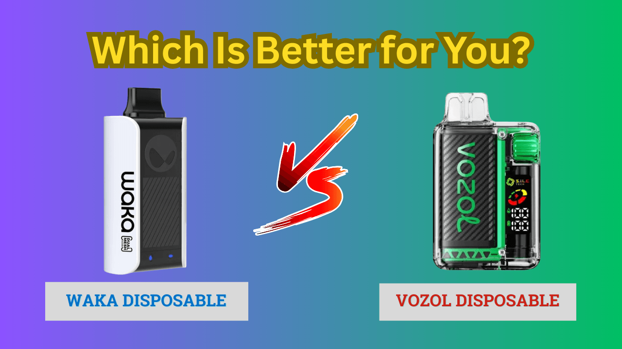 Vape device comparison table, Waka vs Vozol specifications, technical data sheet vapes, graphical vape comparison - WAKA vs Vozol: Cloud Thickness & Smoothness Review