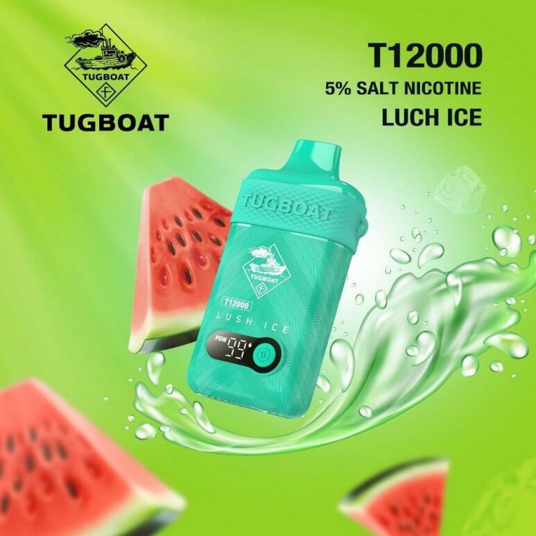 Tugboat T12000 smart screen display, vape device battery liquid indicator, 12000 puffs vape - Buy TUGBOAT T12000 – Premium by VAPE DOKHA | Vape Dokha Global