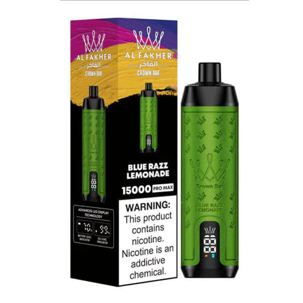 AL Fakher Crown Bar 15000 elegant design, crown shaped vape, luxurious disposable vape, sultan vape aesthetic - AL FAKHER CROWN BAR 15000 – ATEF Vape Store