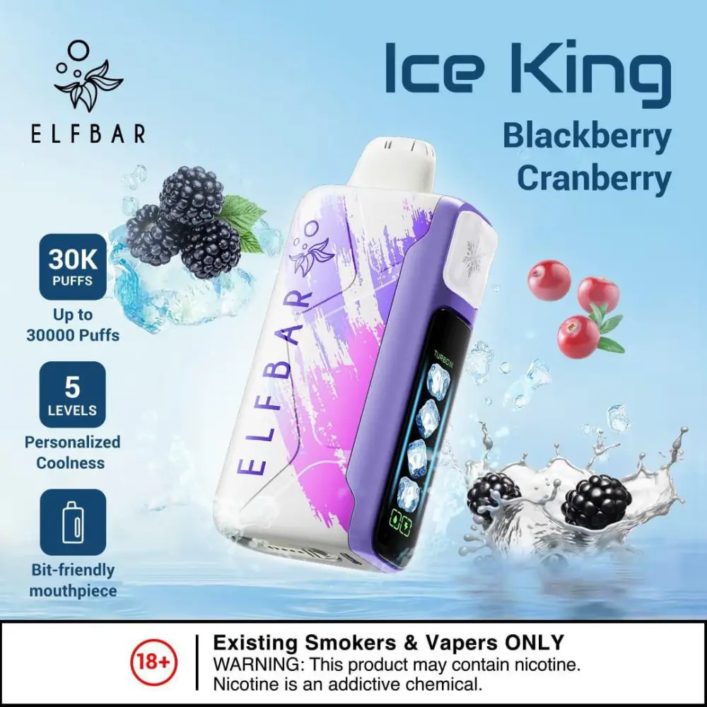 Elfbar Ice King 30000 Waka 25000 direct comparison, vape product battle extreme heat, VaporBurst device review - Elfbar Ice King 30000 Puffs Disposable Vape | Fast Delivery Dubai &