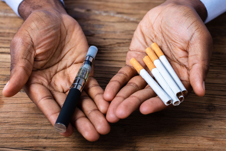 vape vs cigarette comparison, clean vaping vs smoke, flavor purity vape, healthy alternative smoking - Is Vaping Better Than Smoking? | American Heart Association