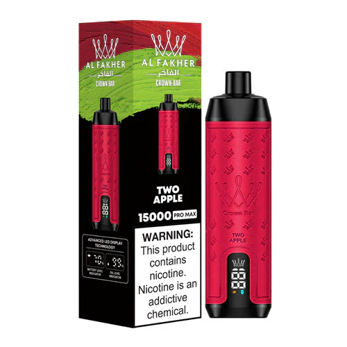 AL Fakher Crown Bar 15000 Puffs vape device, authentic AL Fakher disposable vape, crown bar electronic shisha - Al Fakher Crown Bar 15000 Puffs Disposable Vape Device Box of 10 ...