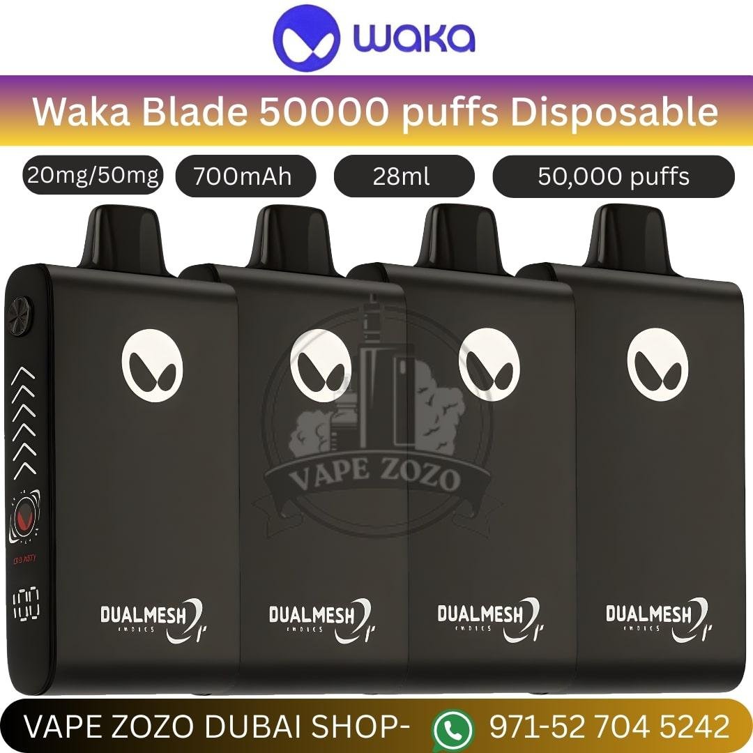 Waka 50000 disposable vape large capacity Dubai Mall whale concept - Waka Blade 50000 Puffs Disposable Vape by Waka | Vape Zozo