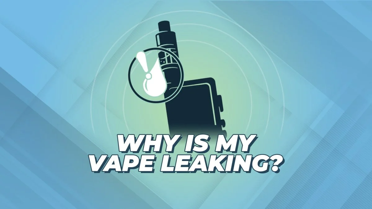 Vape leaking causes diagram, anti-leak vape technology icon, modern vape solution - Why Is My Vape Leaking? How To Fix It