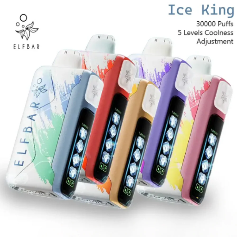 ElfBar Ice King 30000 internal view, Triple Mesh technology vape, 30000 puff disposable vape diagram, long-lasting electronic cigarette - ELF Bar Ice King 30K Rechargeable Disposable Kit (30000 Puffs ...