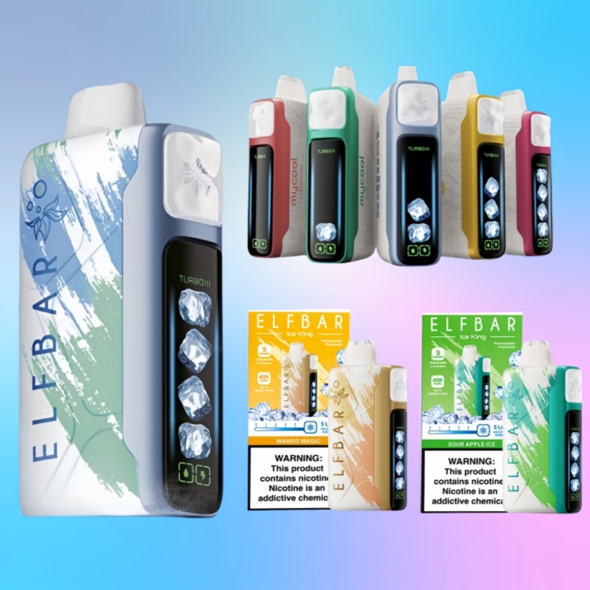 ElfBar Ice King smart LED screen, vape battery and liquid display, intelligent vape interface, multi-mode electronic cigarette screen - Buy Cheap Elfbar Ice King 30K For Sale | Price 8,99| Wholesale ...