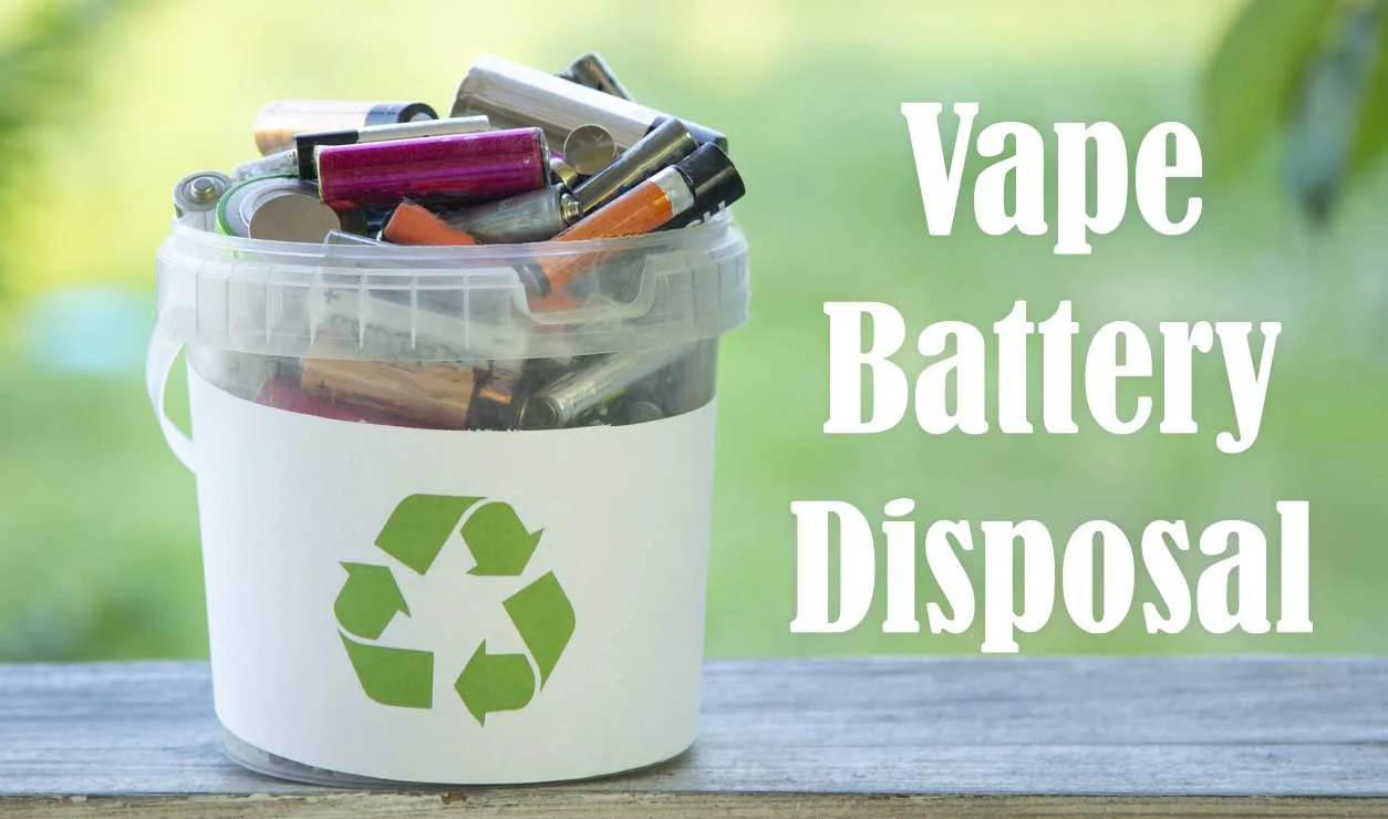 safe vape usage tips, e-waste disposal symbol vape, lithium battery recycling e-cigarette - Recycling and Disposing of E-Cigarette Batteries - Vape Blog